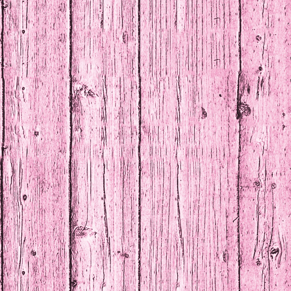 Pink wooden planks with visible grain and knots form a vertical pattern.