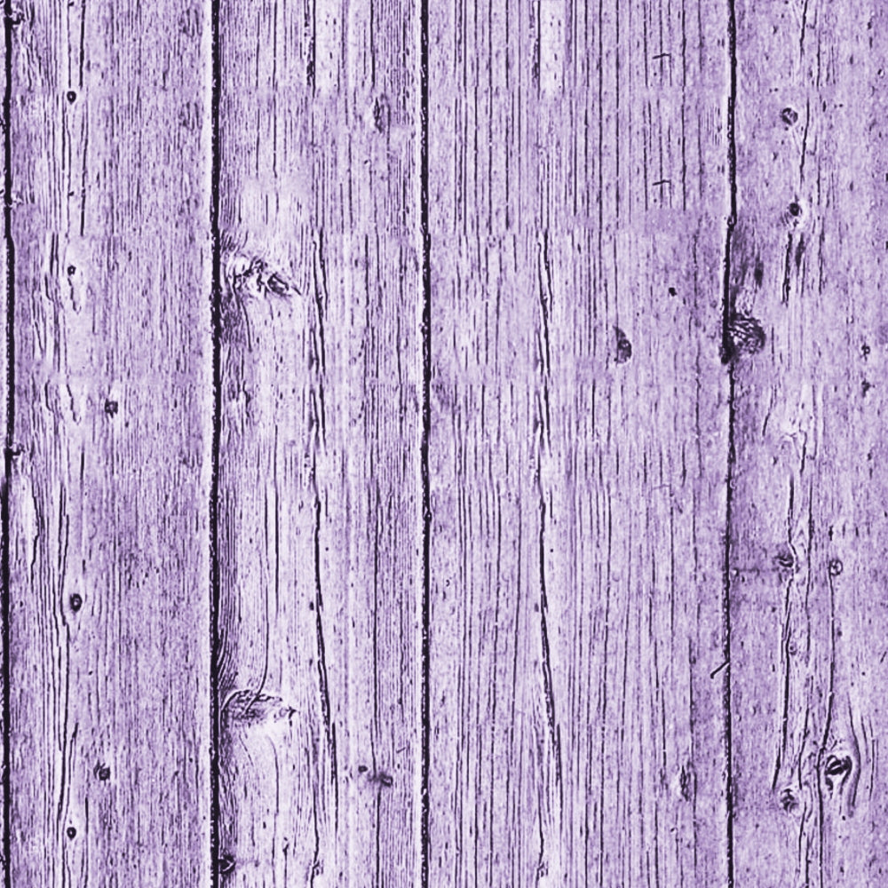 Vertical wooden panels painted in a light purple hue with visible grain and knot details.