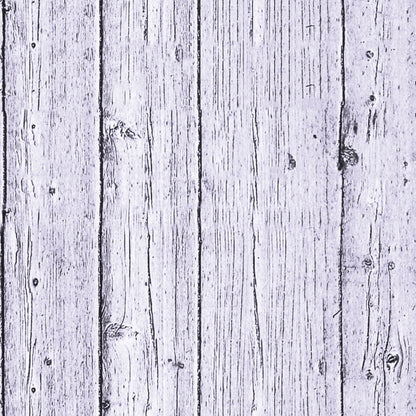 A weathered, gray wooden plank surface with visible grain and knots.