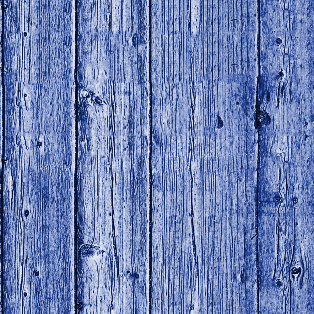 Close-up of a blue wooden plank texture, featuring vertical lines and visible grain patterns.