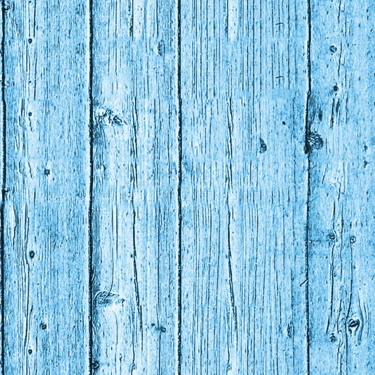 Blue wooden planks with visible grain and knots, arranged vertically.