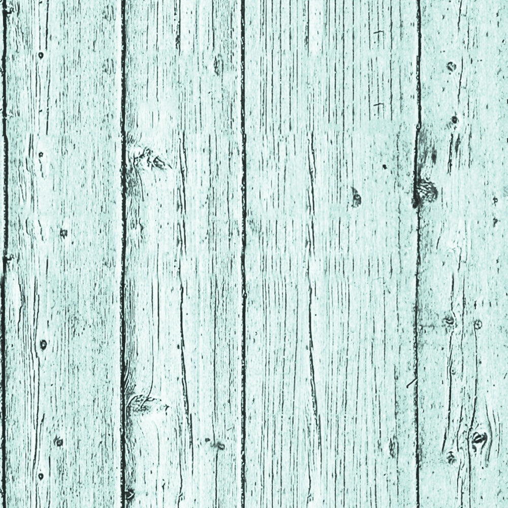 Light turquoise wooden planks with visible grain and knots, arranged vertically.