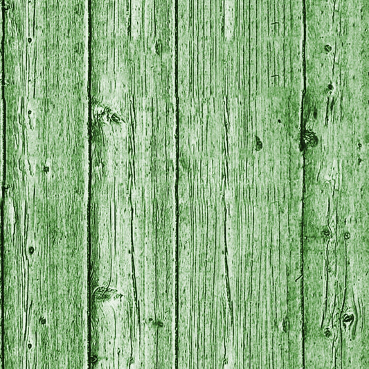 Green wooden planks with vertical lines and visible grain texture.