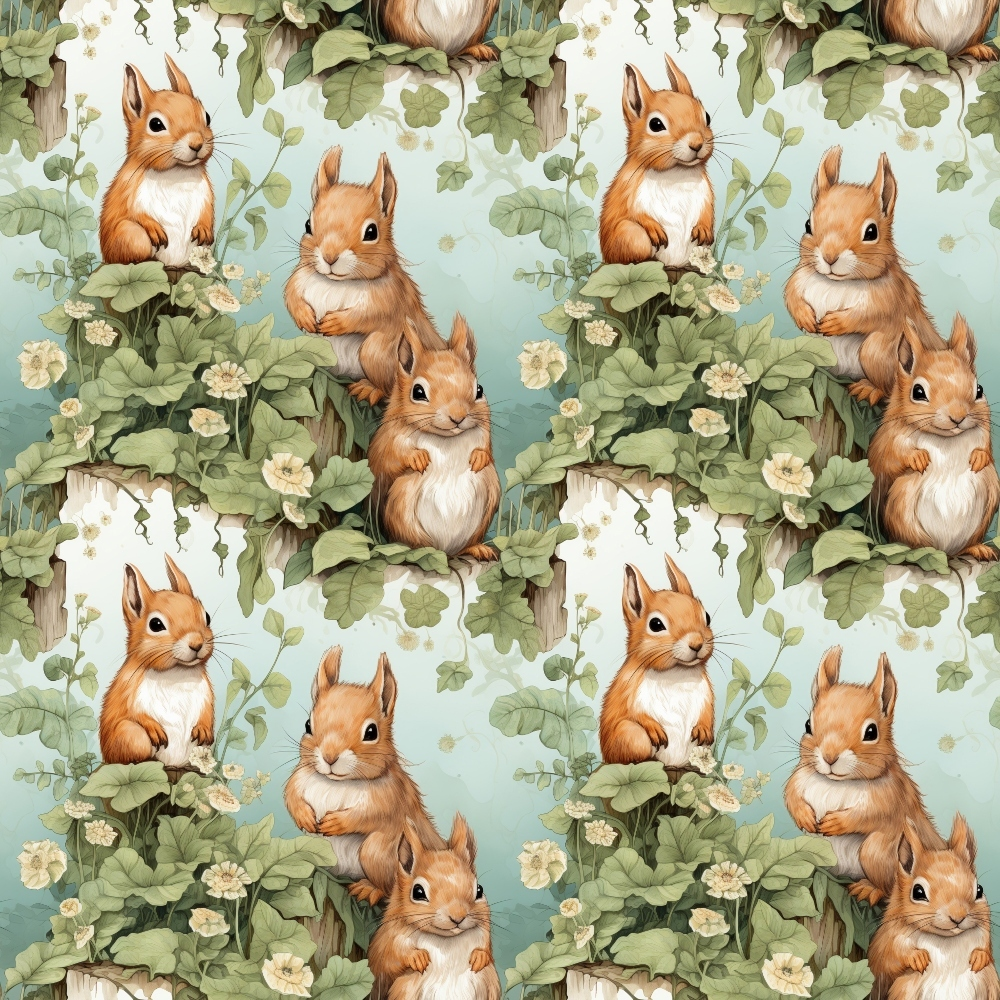 Woodland Animals Pattern 1 Quilting Cotton Fabric