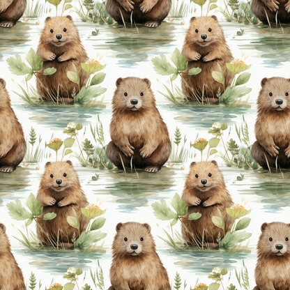 Woodland Animals Pattern 12 Quilting Cotton Fabric