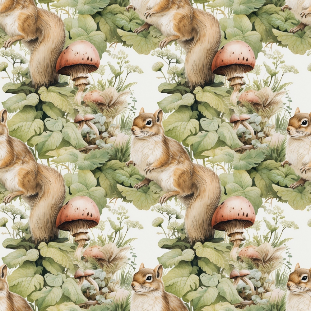 Woodland Animals Pattern 7 Quilting Cotton Fabric