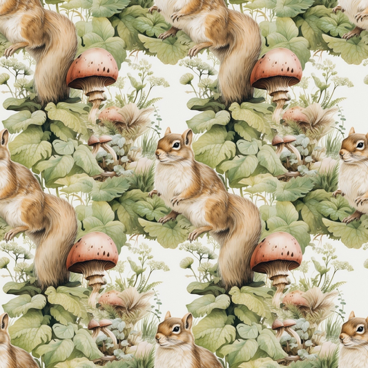 Woodland Animals Pattern 7 Quilting Cotton Fabric