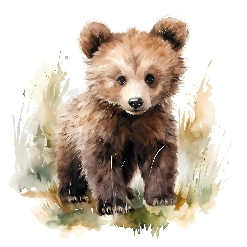 Woodland Baby Bear 1 Fabric Panel