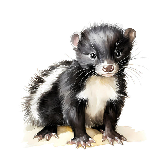 Woodland Baby Skunk 1 Fabric Panel