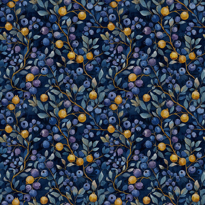Woodland Berries Pattern 1 Quilting Cotton Fabric