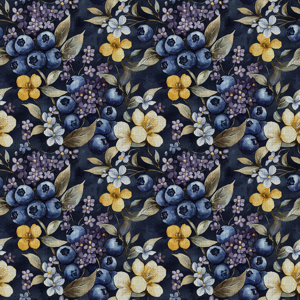 Woodland Berries Pattern 5 Quilting Cotton Fabric