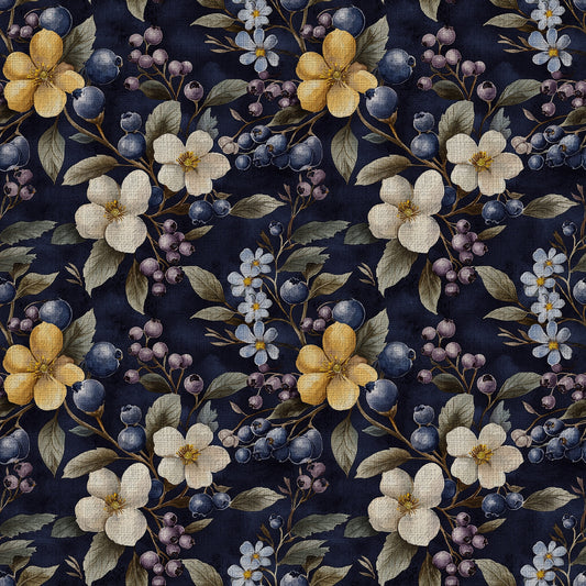Woodland Berries Pattern 6 Quilting Cotton Fabric