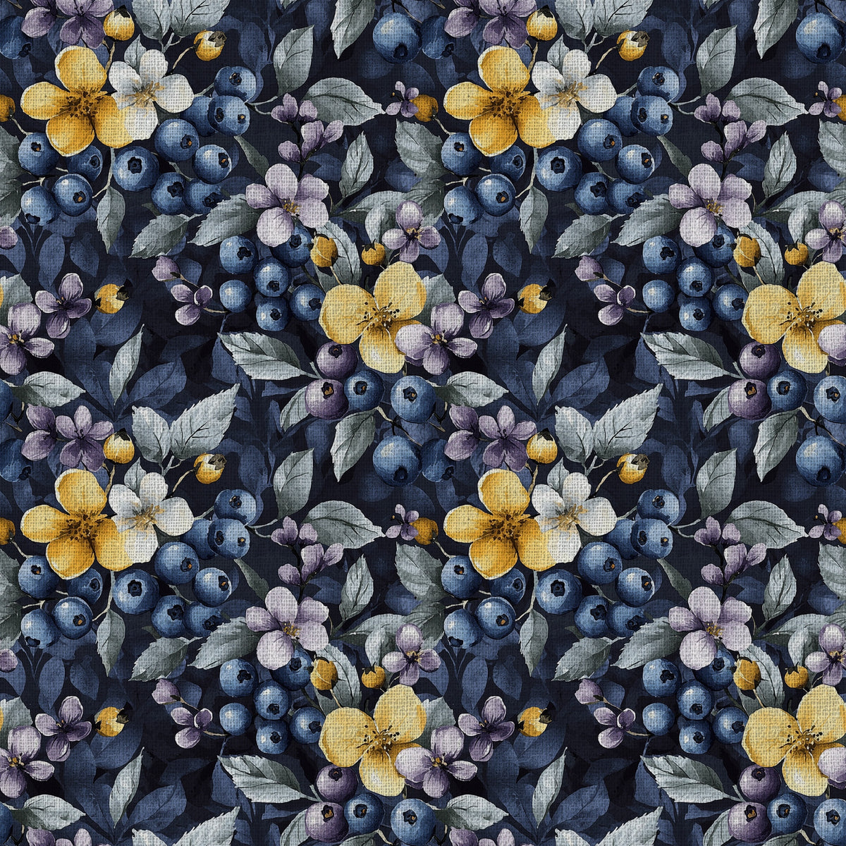 Woodland Berries Pattern 8 Quilting Cotton Fabric