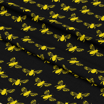 Yellow and Black Bees Pattern 7 Quilting Cotton Fabric