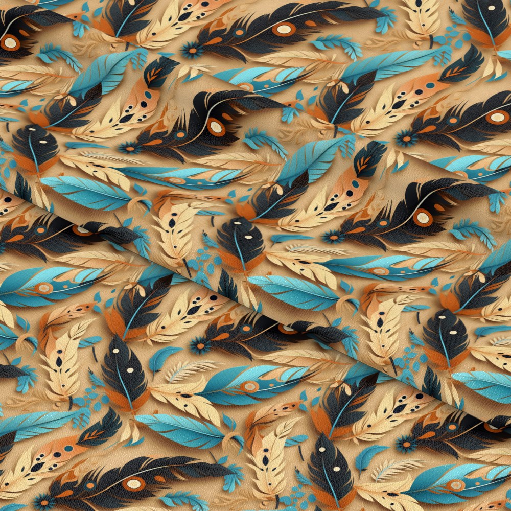 Aztec Feather Pattern 18 Quilting Cotton Fabric