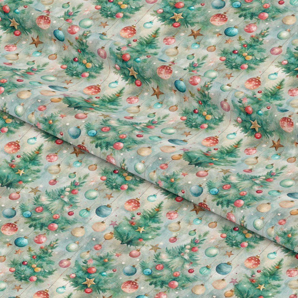 Pastel Christmas Time Pattern 12 Quilting Cotton Fabric