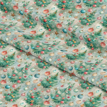 Pastel Christmas Time Pattern 12 Quilting Cotton Fabric