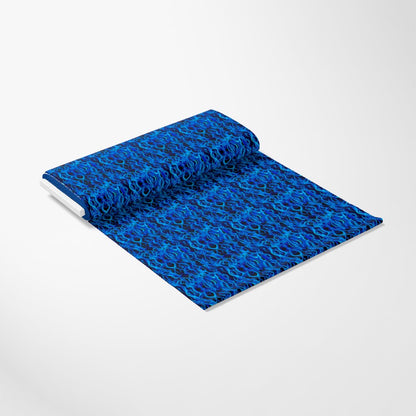 Blue Splash Fire Flame Pattern 15 Quilting Cotton Fabric