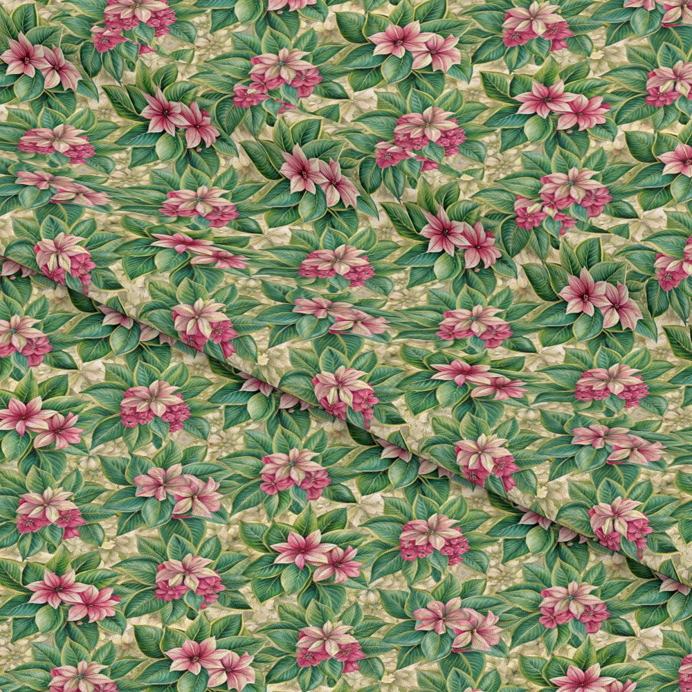 Beautiful Flowers Euphorbia Pattern 8 Quilting Cotton Fabric