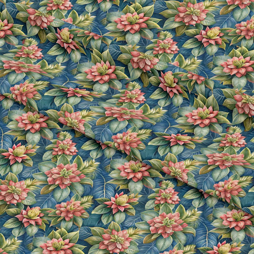Beautiful Flowers Euphorbia Pattern 2 Quilting Cotton Fabric