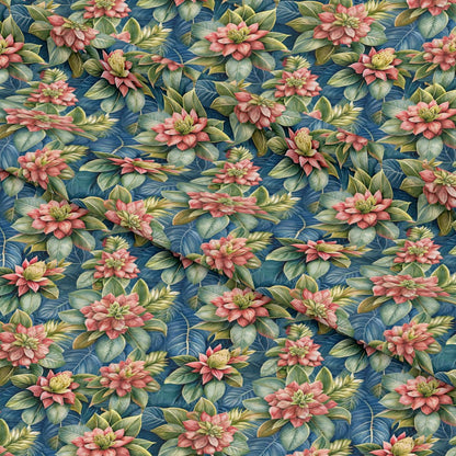 Beautiful Flowers Euphorbia Pattern 2 Quilting Cotton Fabric