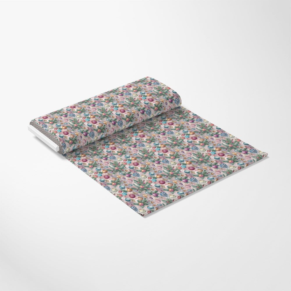 Pastel Christmas Time Pattern 3 Quilting Cotton Fabric