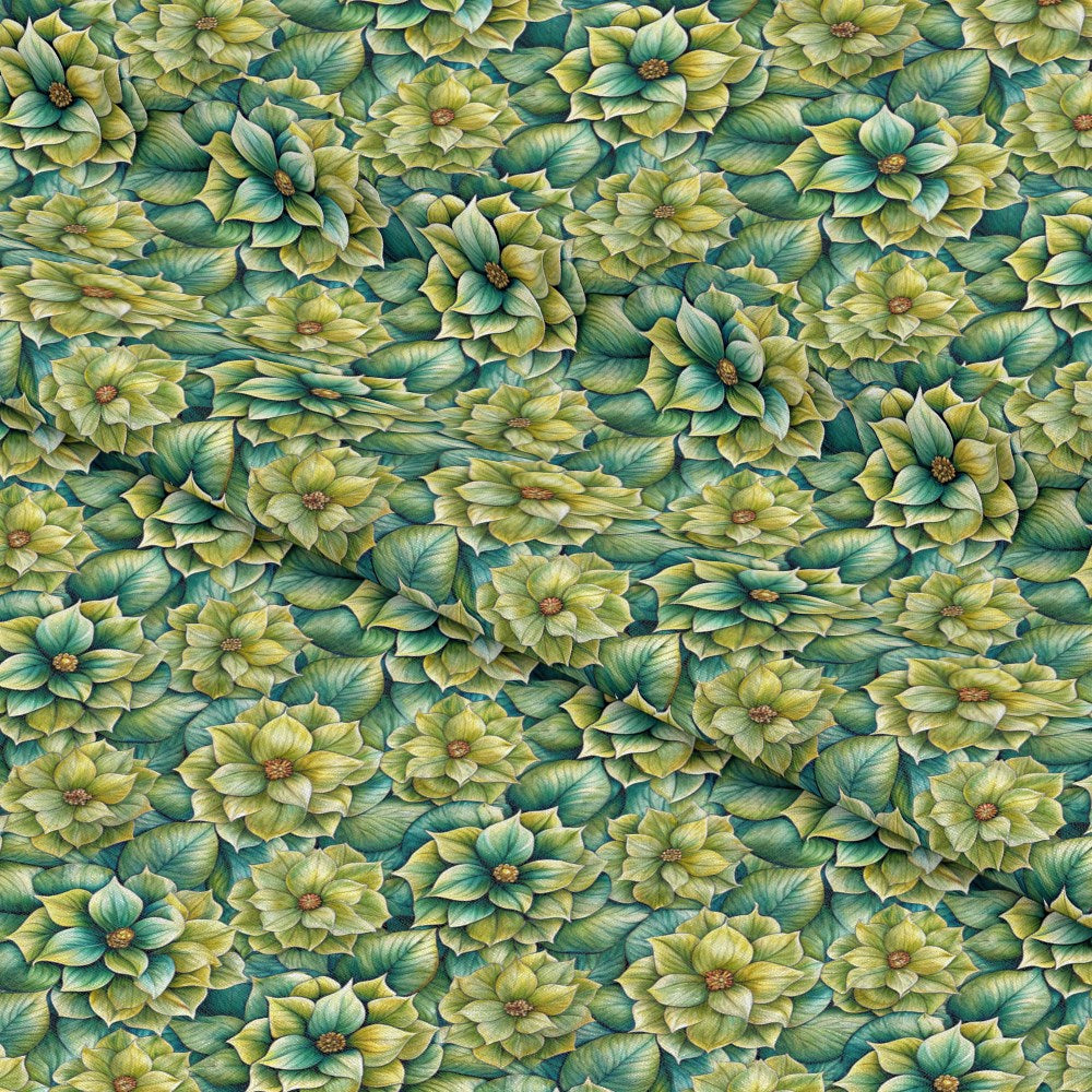 Beautiful Flowers Euphorbia Pattern 11 Quilting Cotton Fabric