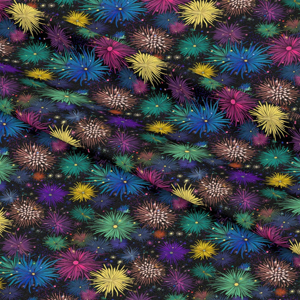 Firework Garden Pattern 3 Quilting Cotton Fabric