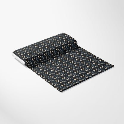 - Navy and Cream Christmas Pattern 10 Quilting Cotton Fabric  
- Quilting  
- Cotton  
- Holiday print  
- Festive design  
- Seasonal cotton textile  
- Christmas theme  
- Textile fabric  
- Craft fabric  
- Dark blue and off-white  
- Decorative fabric