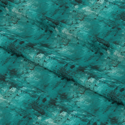 Teal Grunge Pattern 1 Quilting Cotton Fabric