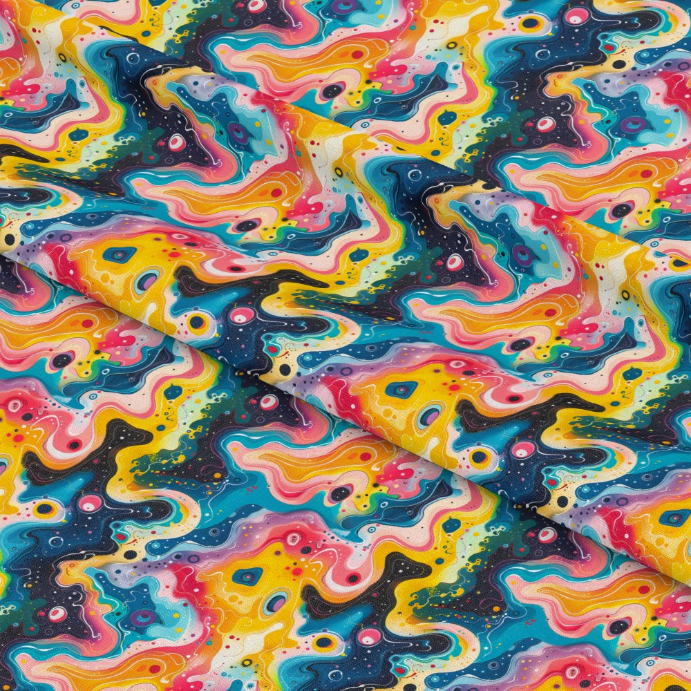 Psychedelic Painting Pattern 4 Quilting Cotton Fabric