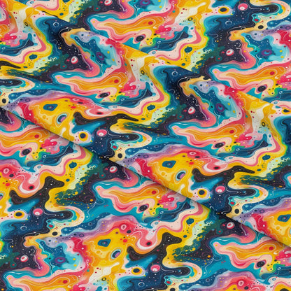 Psychedelic Painting Pattern 4 Quilting Cotton Fabric