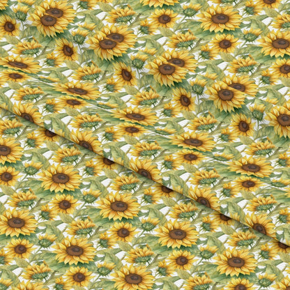 Sunflower and Butterfly Pattern 18 Quilting Cotton Fabric