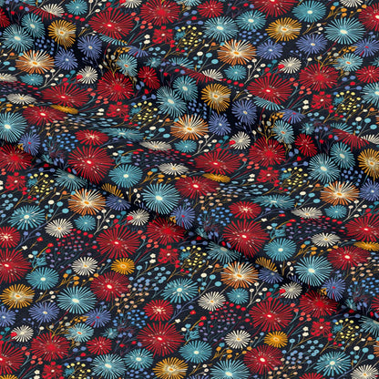 Firework Garden Pattern 7 Quilting Cotton Fabric