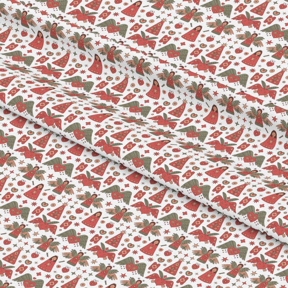 Scandinavian Folk Christmas Pattern 8 Quilting Cotton Fabric