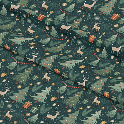 Christmas Tree Lights Pattern 3 Quilting Cotton Fabric