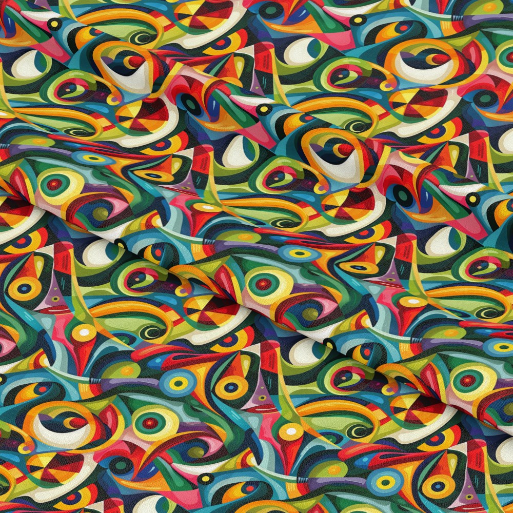 Psychedelic Painting Pattern 5 Quilting Cotton Fabric
