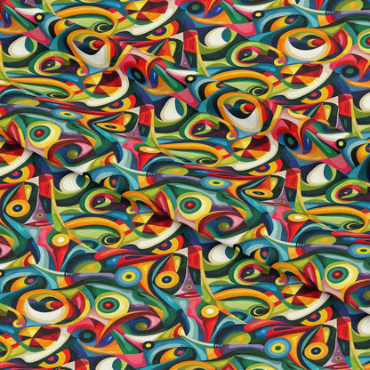 Psychedelic Painting Pattern 5 Quilting Cotton Fabric