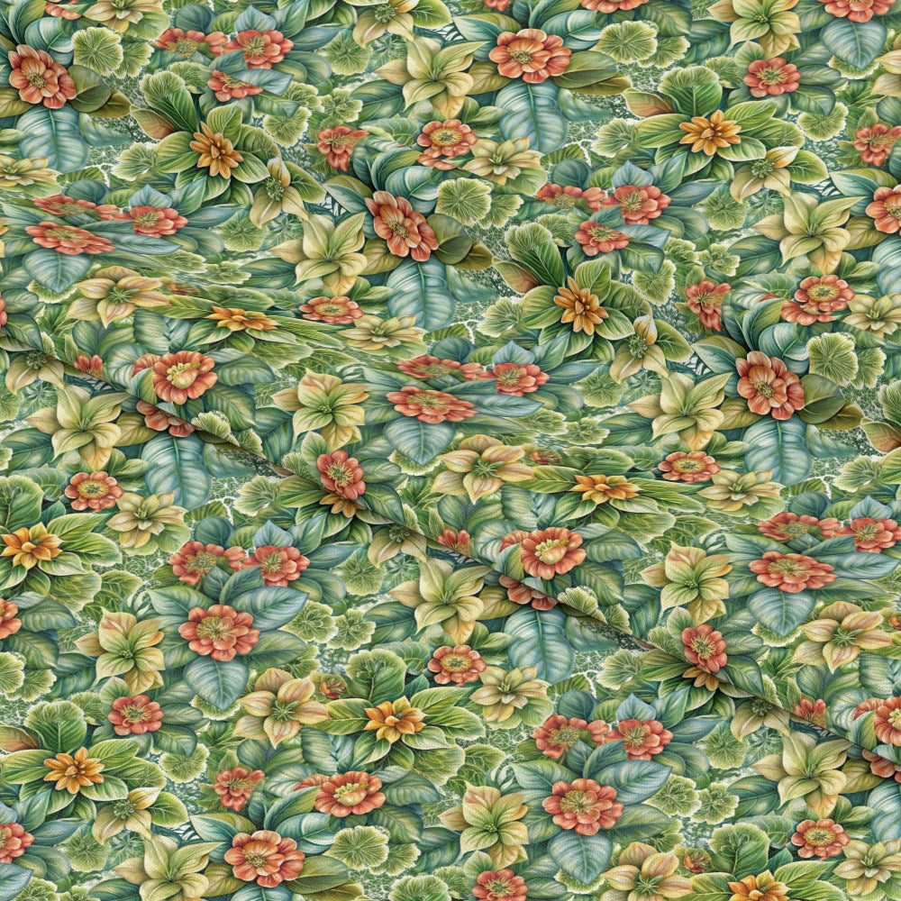 Beautiful Flowers Euphorbia Pattern 20 Quilting Cotton Fabric