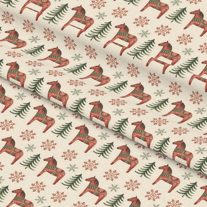 Scandinavian Folk Christmas Pattern 4 Quilting Cotton Fabric
