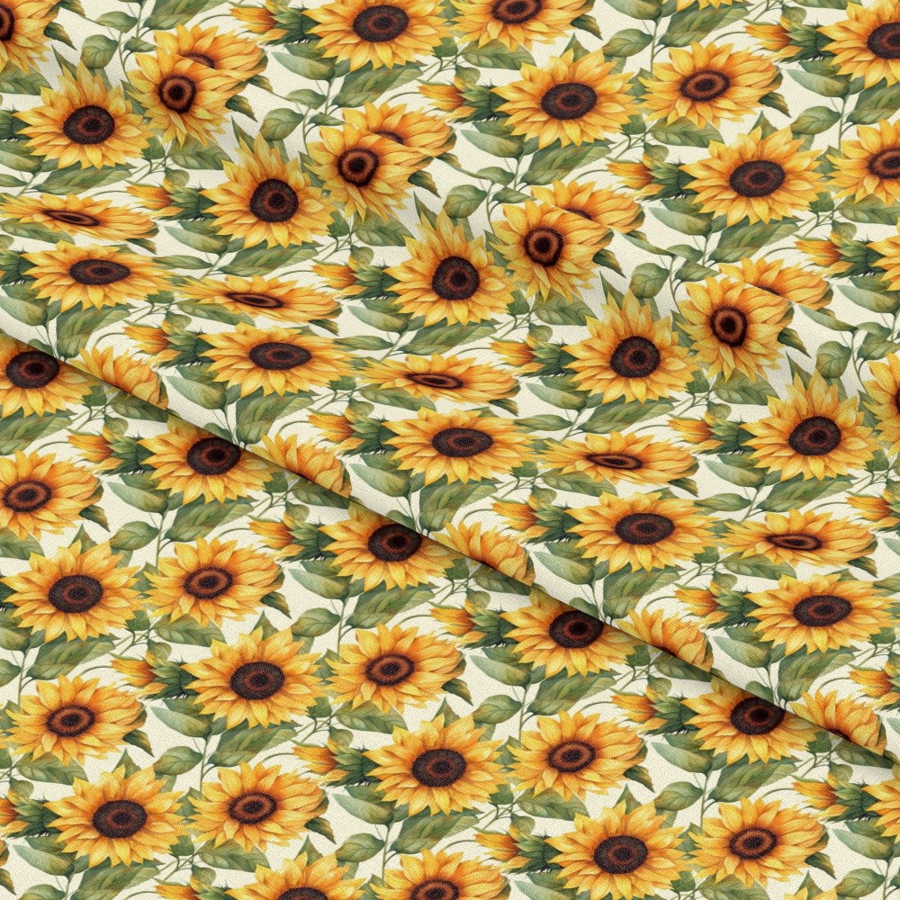 Sunflower and Butterfly Pattern 17 Quilting Cotton Fabric