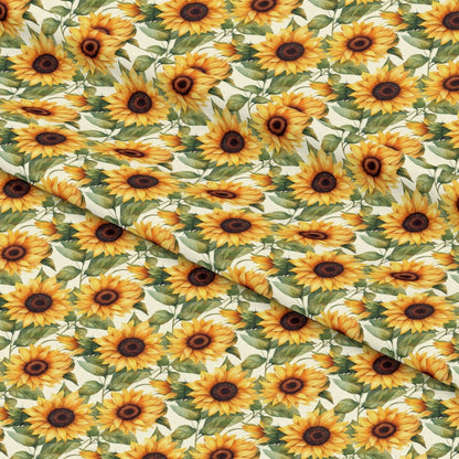 Sunflower and Butterfly Pattern 17 Quilting Cotton Fabric