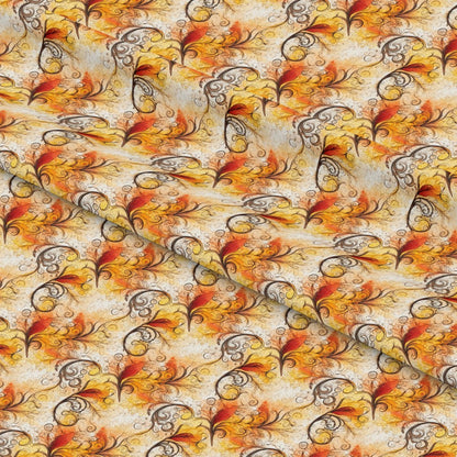 Autumn Swirls Pattern 4 Quilting Cotton Fabric