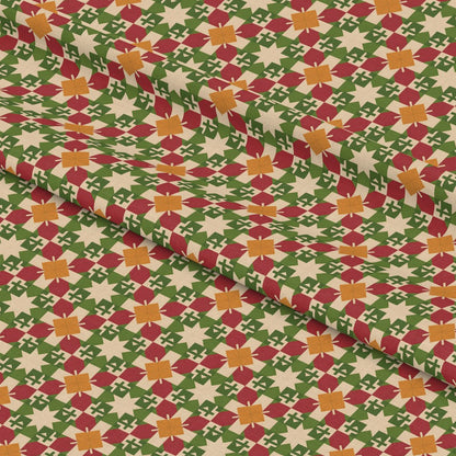 Scandinavian Folk Christmas Pattern 10 Quilting Cotton Fabric