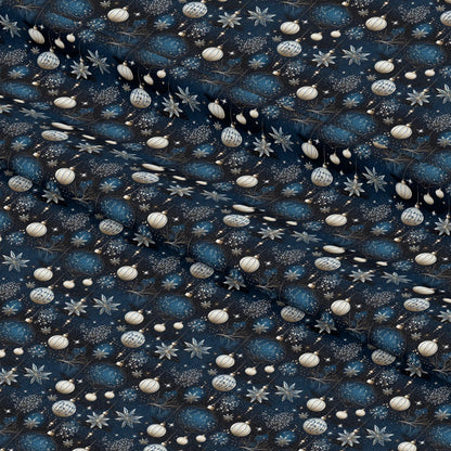 Navy and Cream Christmas Pattern 6 Quilting Cotton Fabric