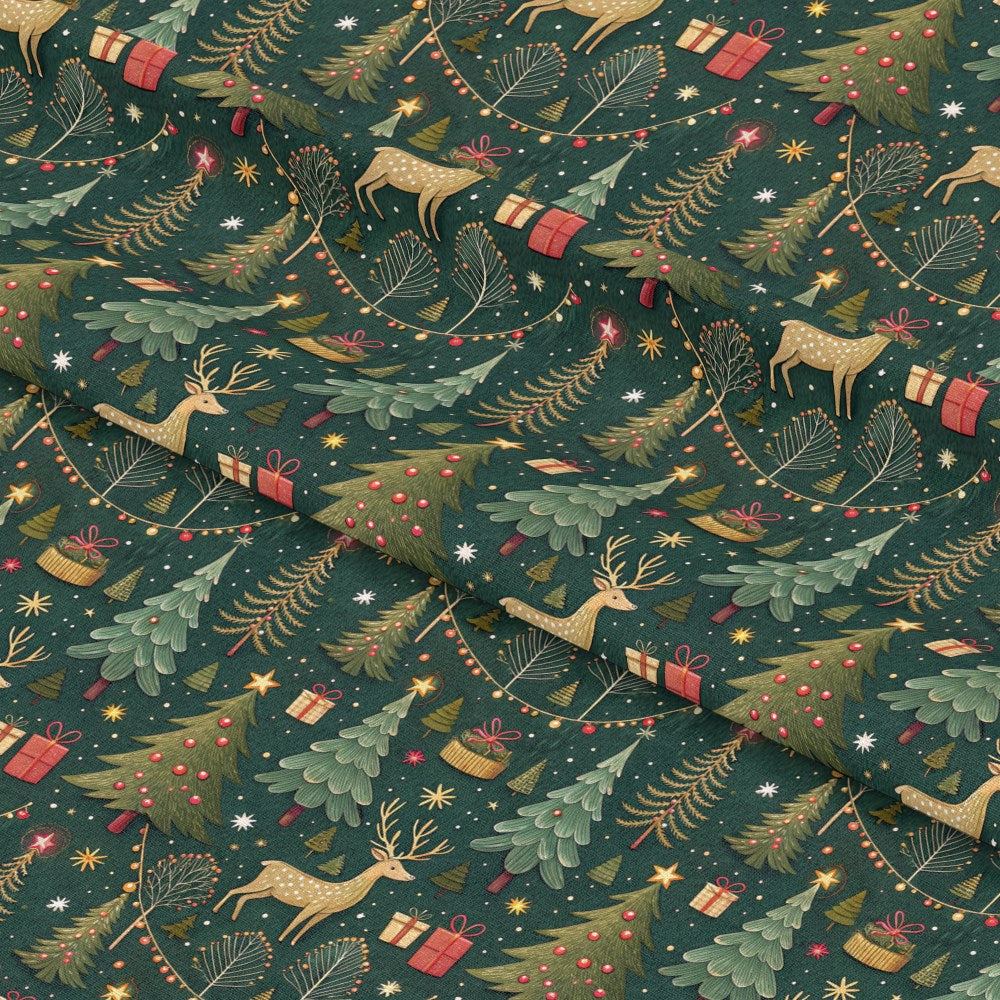 Christmas Tree Lights Pattern 10 Quilting Cotton Fabric