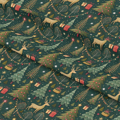 Christmas Tree Lights Pattern 10 Quilting Cotton Fabric