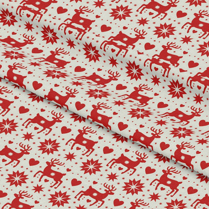 Scandinavian Folk Christmas Pattern 2 Quilting Cotton Fabric