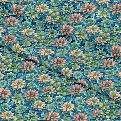 Beautiful Flowers Euphorbia Pattern 12 Quilting Cotton Fabric