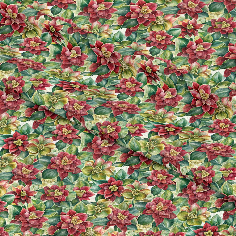 Beautiful Flowers Euphorbia Pattern 16 Quilting Cotton Fabric